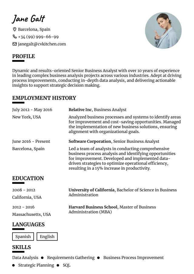 Some cv example